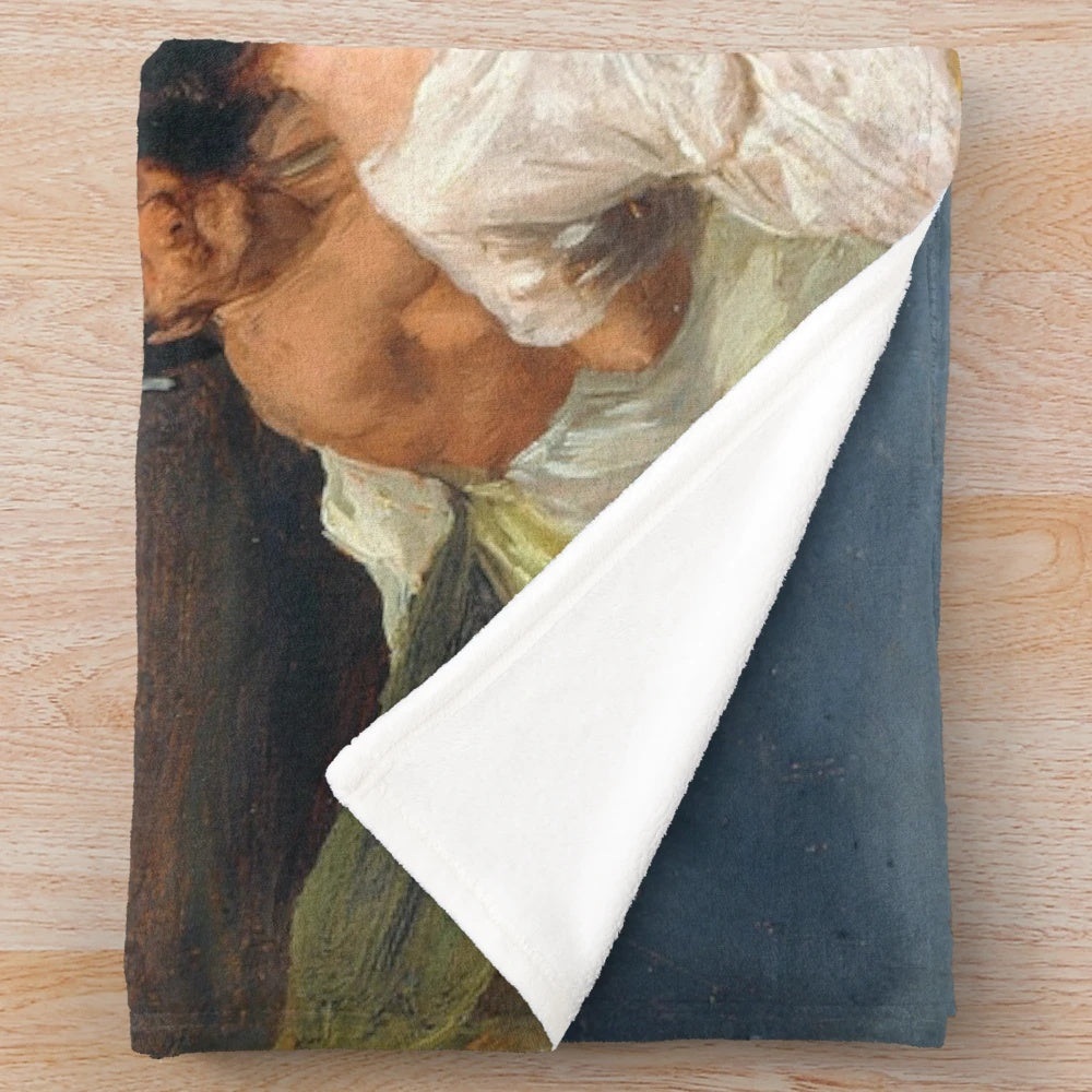 Plush blanket with the Witches' Sabbath painting by Francisco Goya