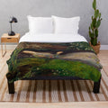 Vintage plush blanket featuring Ophelia from Hamlet by John Everett Millais