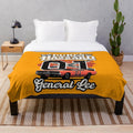 Vintage plush blanket featuring a classic car design inspired by The Dukes