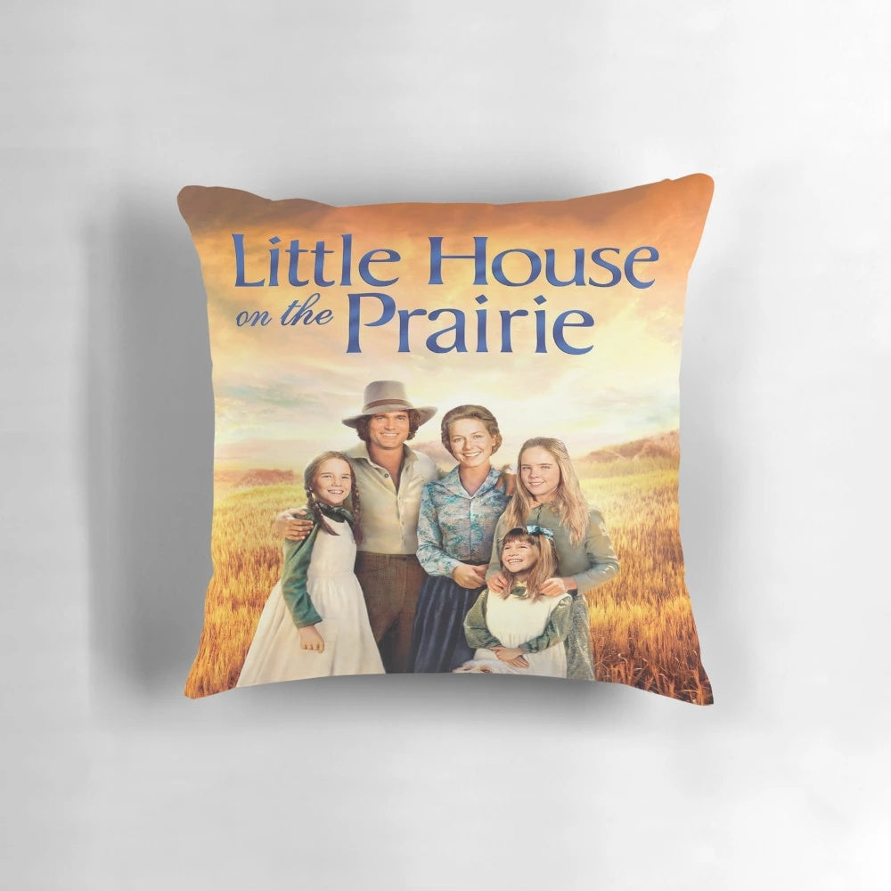 Vintage-inspired pillow with prairie, frontier, and rustic cabin design