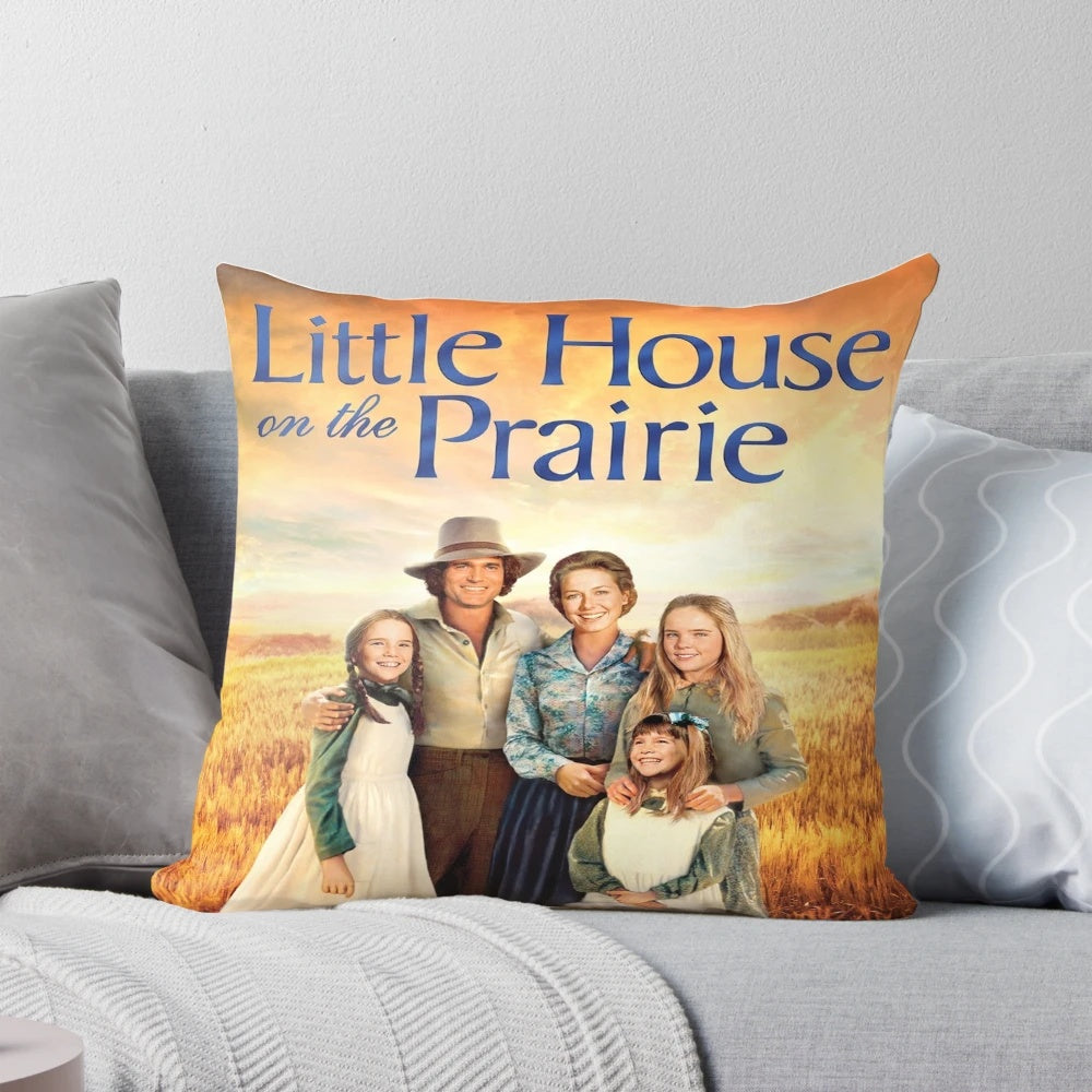 Vintage-inspired pillow with prairie, frontier, and rustic cabin design