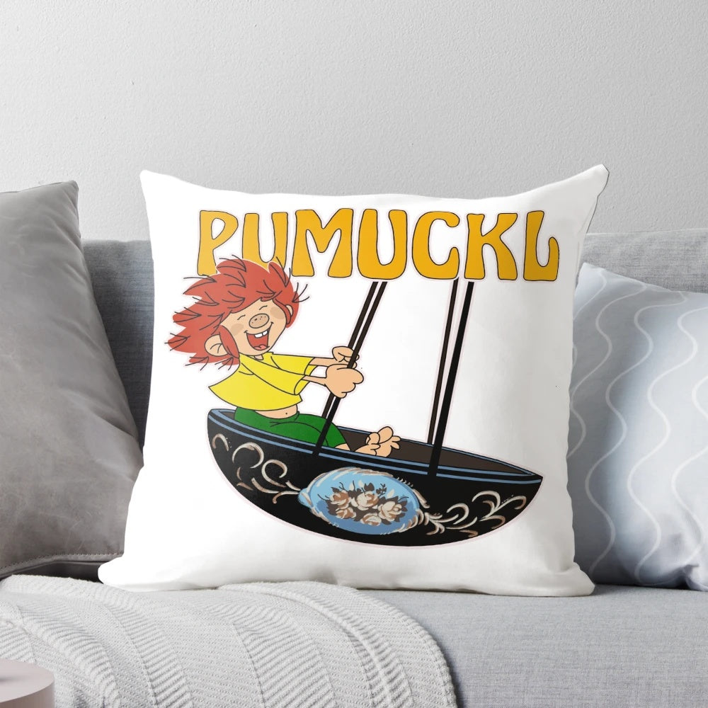 Vintage Pumuckl cartoon character decorative pillow for home decor