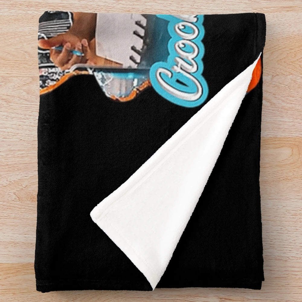 Vintage rap inspired plush blanket featuring J Cole's iconic imagery