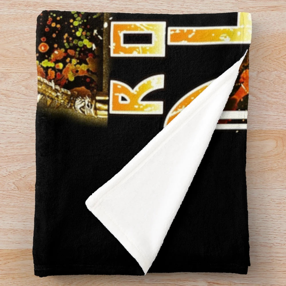 Vintage Retro Classic Rock Kiss Band Plush Blanket