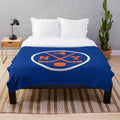 Vintage Retro New York Hockey Plush Blanket