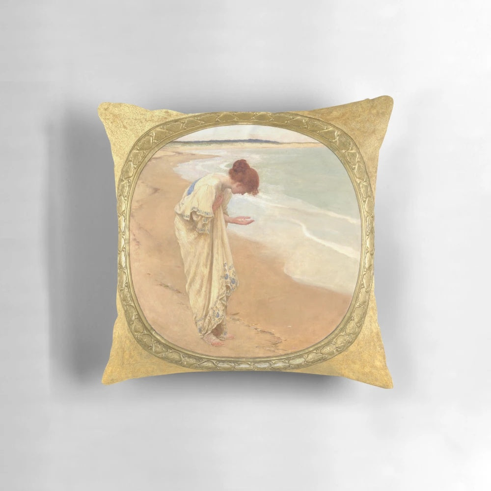Vintage romantic painting "The Sea Hath Its Pearls" by famous European artist William Margetson