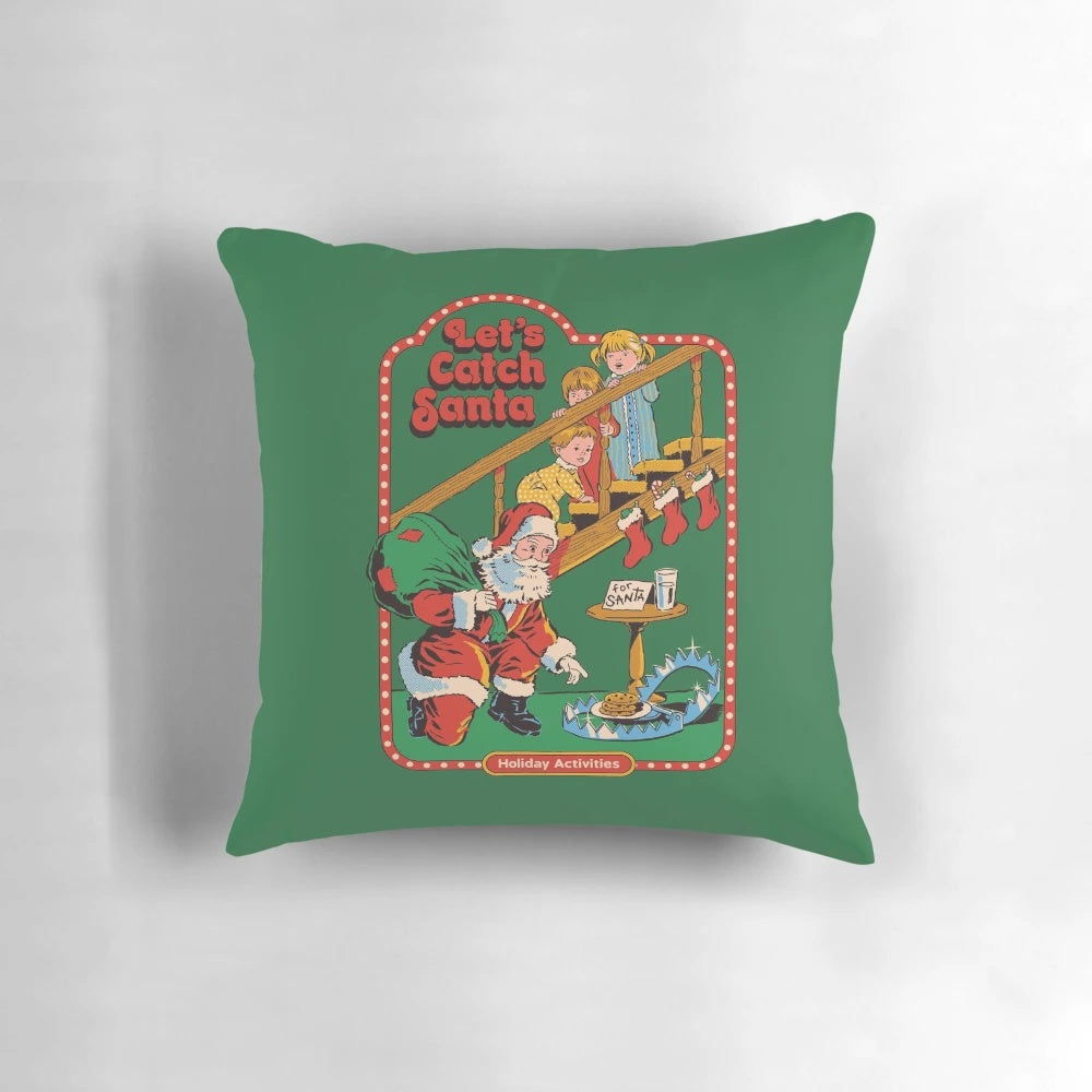 Vintage-style Santa Claus pillow with a festive, retro design.