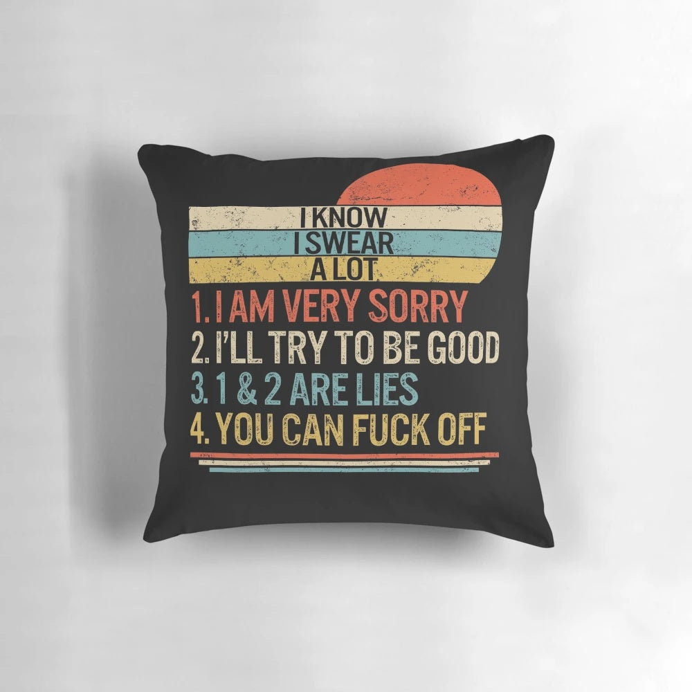 Vintage retro tee with sarcastic, funny swearing and rude cursing design