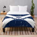 Distressed Scottish flag and thistle print plush blanket