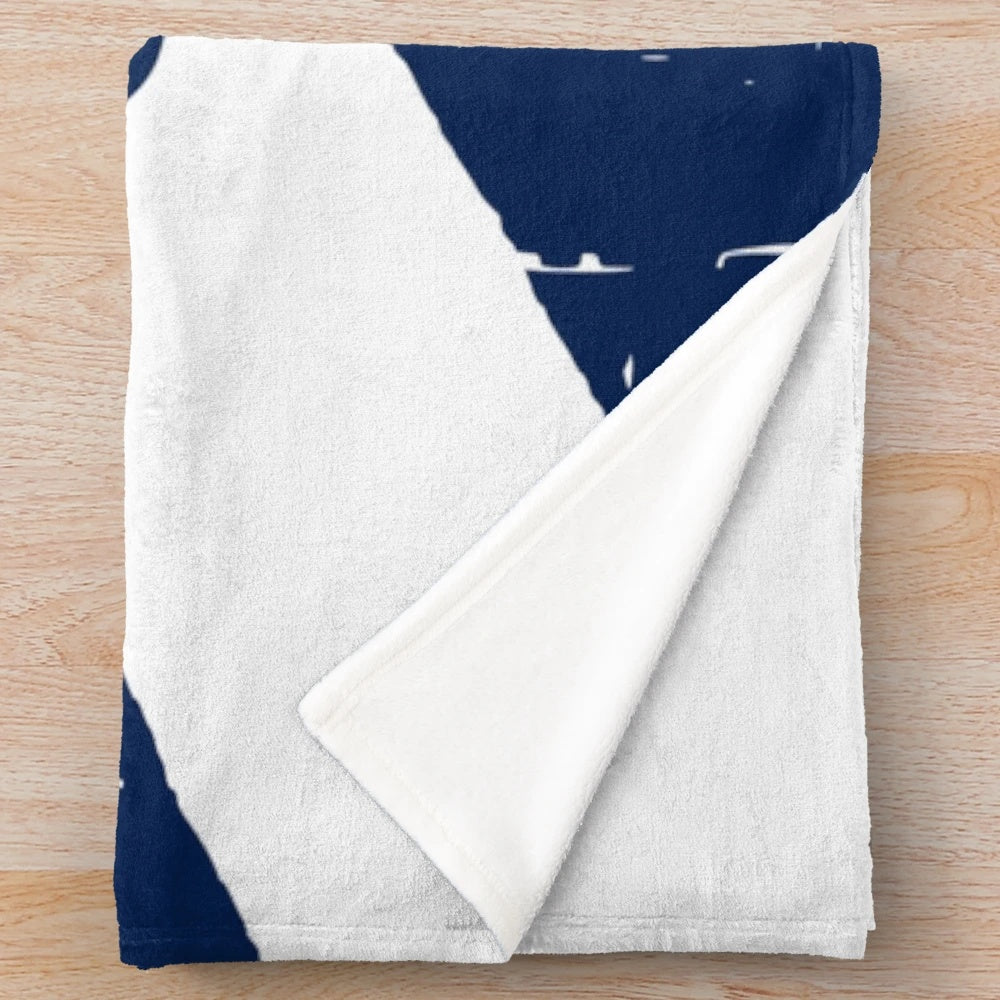 Distressed Scottish flag and thistle print plush blanket