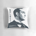 Vintage Sherlock Holmes Basil Rathbone Pillow with Engraved Portrait