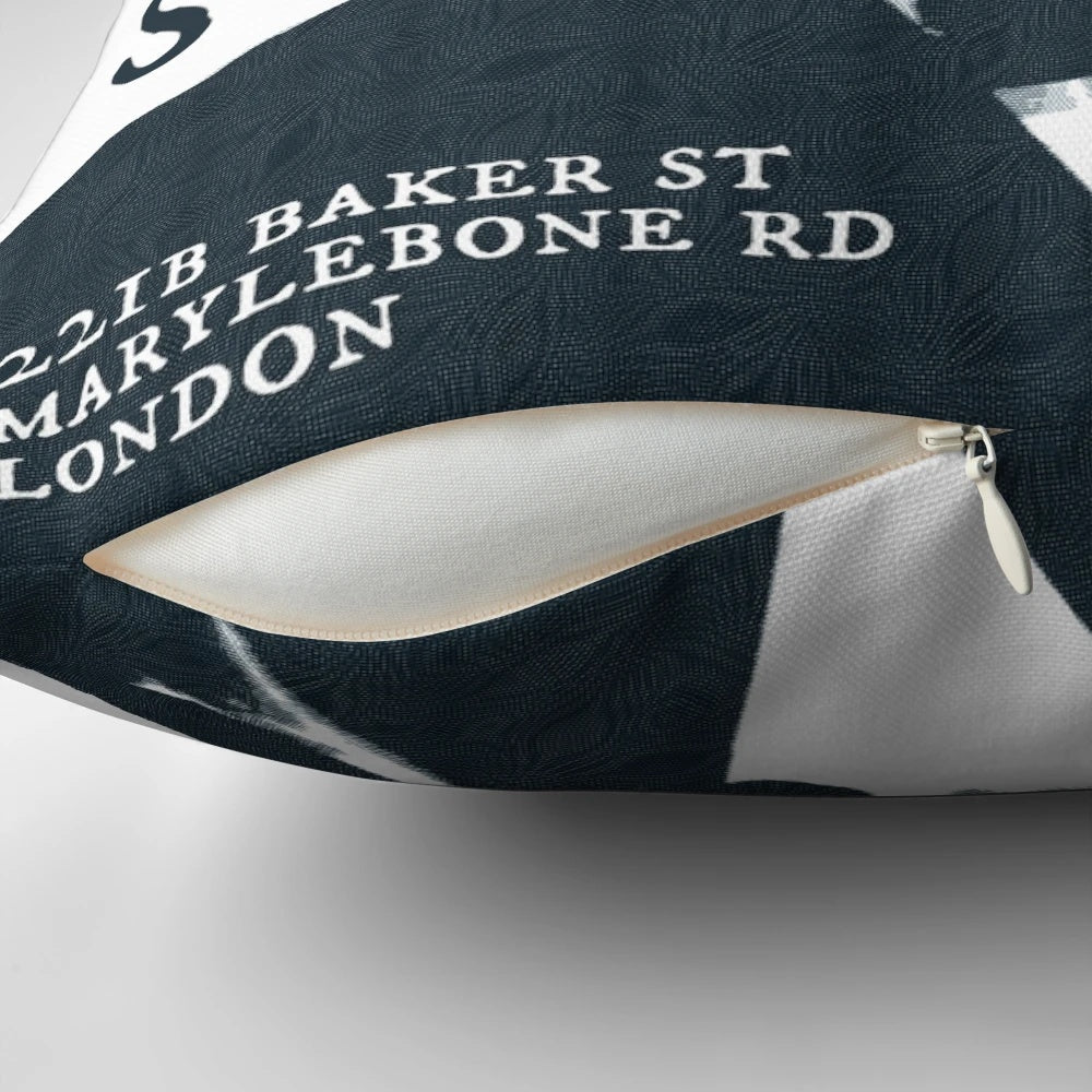 Vintage Sherlock Holmes Basil Rathbone Pillow with Engraved Portrait