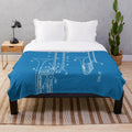 Slide trombone patent inspired plush blanket
