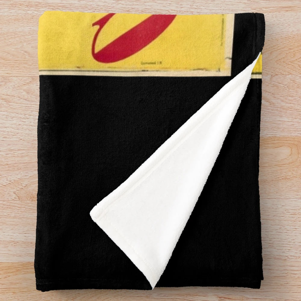 Vintage Soviet cinema poster plush blanket featuring iconic Soviet film imagery