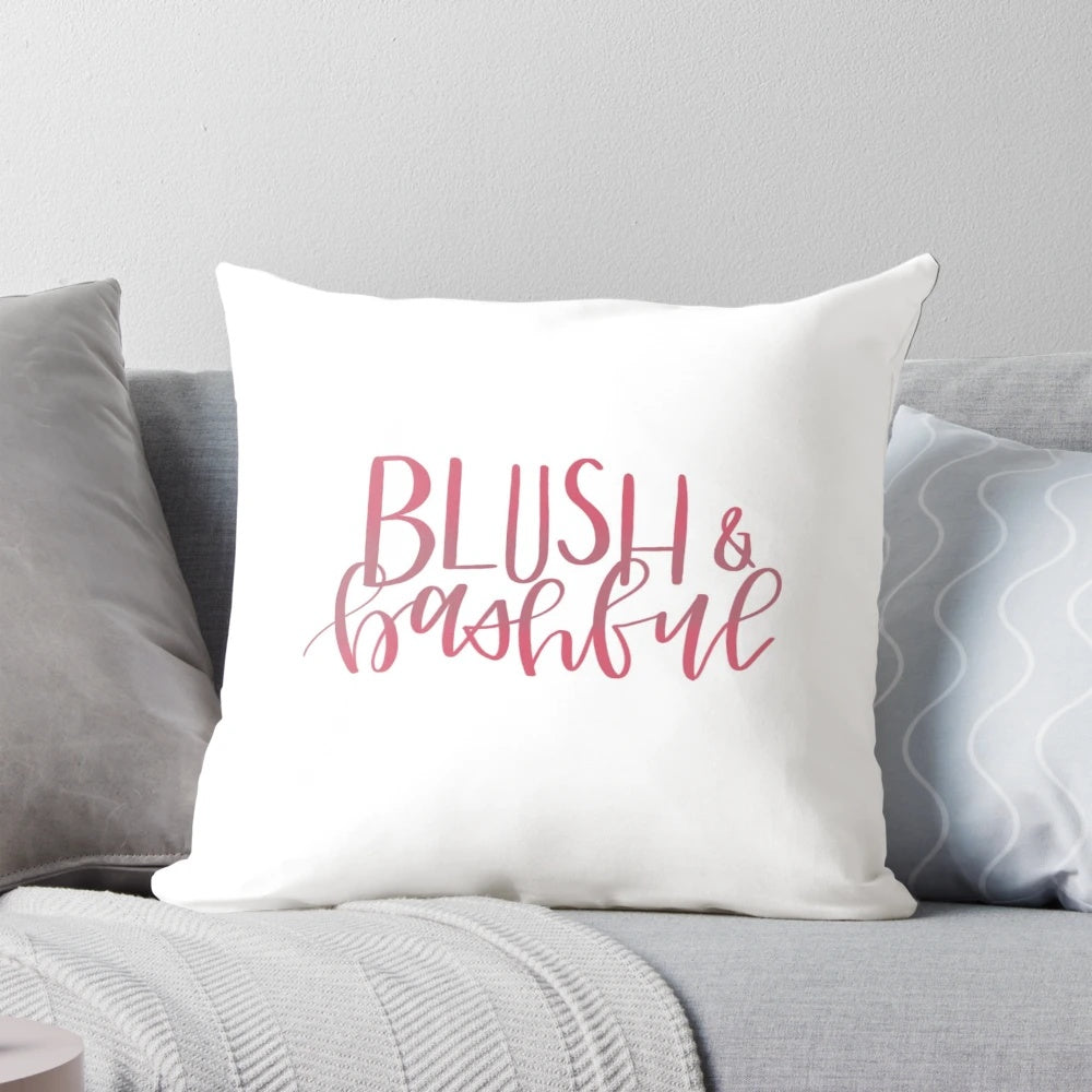 Vintage "Steel Magnolias" blush magnolia sticker decorative throw pillow
