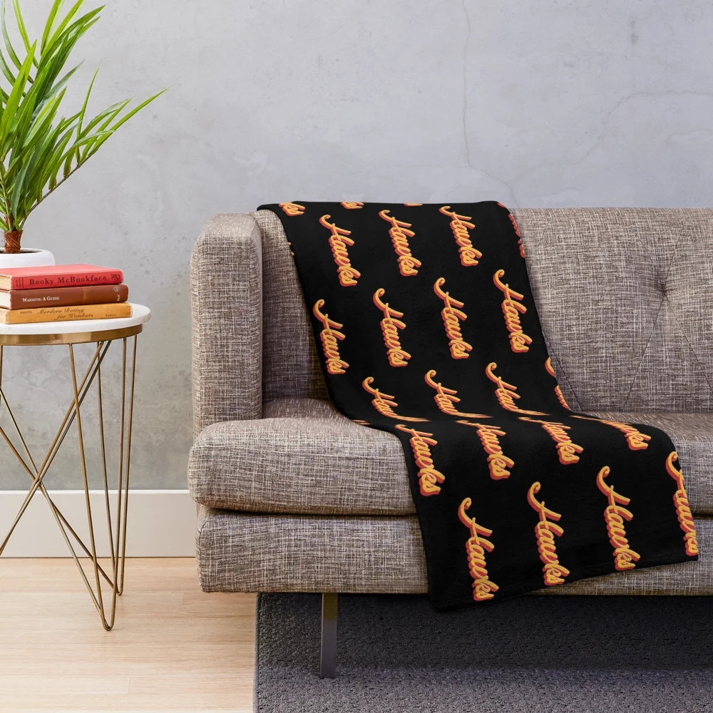 Retro Atlanta Hawks Vintage-Style Plush Blanket