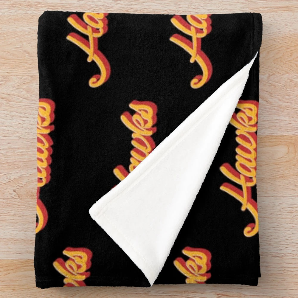 Retro Atlanta Hawks Vintage-Style Plush Blanket