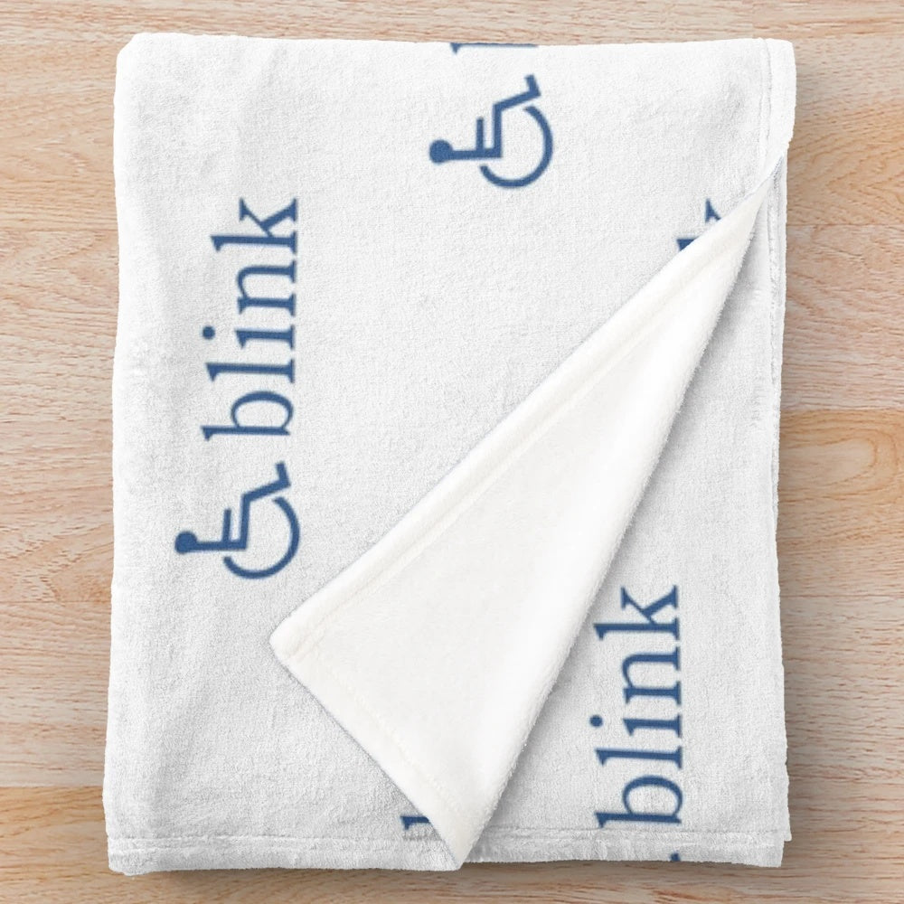 Vintage-style plush blanket featuring the Blink-182 logo and design