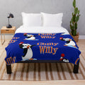 Vintage-style Chilly Willy plush blanket in a cozy, soft design