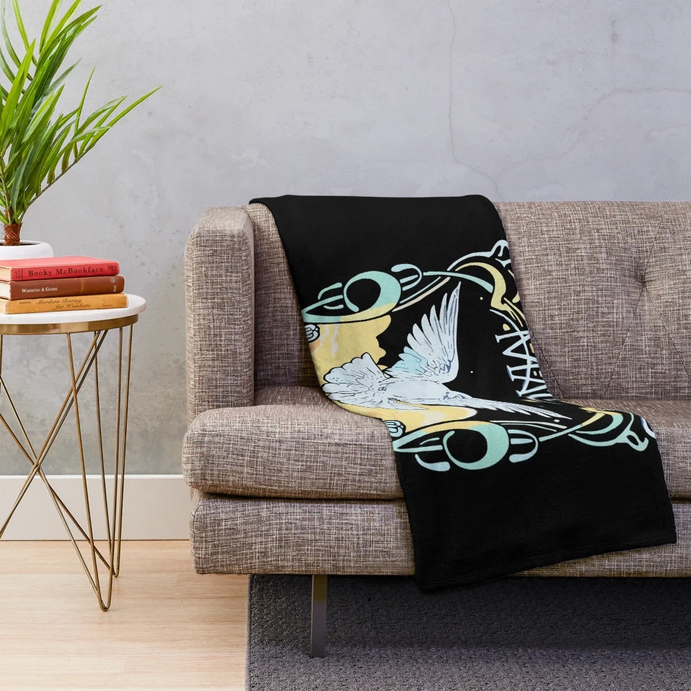 Fleetwood Mac-inspired plush blanket with retro 70s design