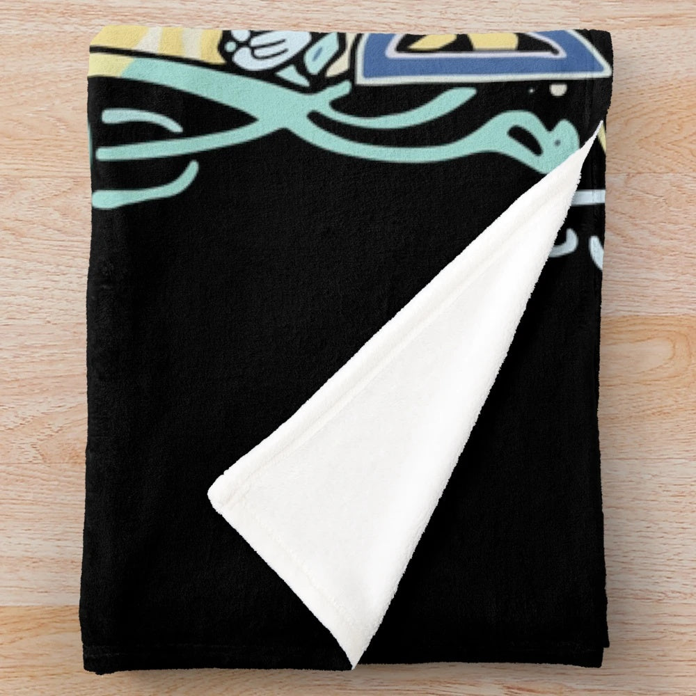Fleetwood Mac-inspired plush blanket with retro 70s design