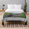 Vintage-Style Flying Scotsman Plush Blanket