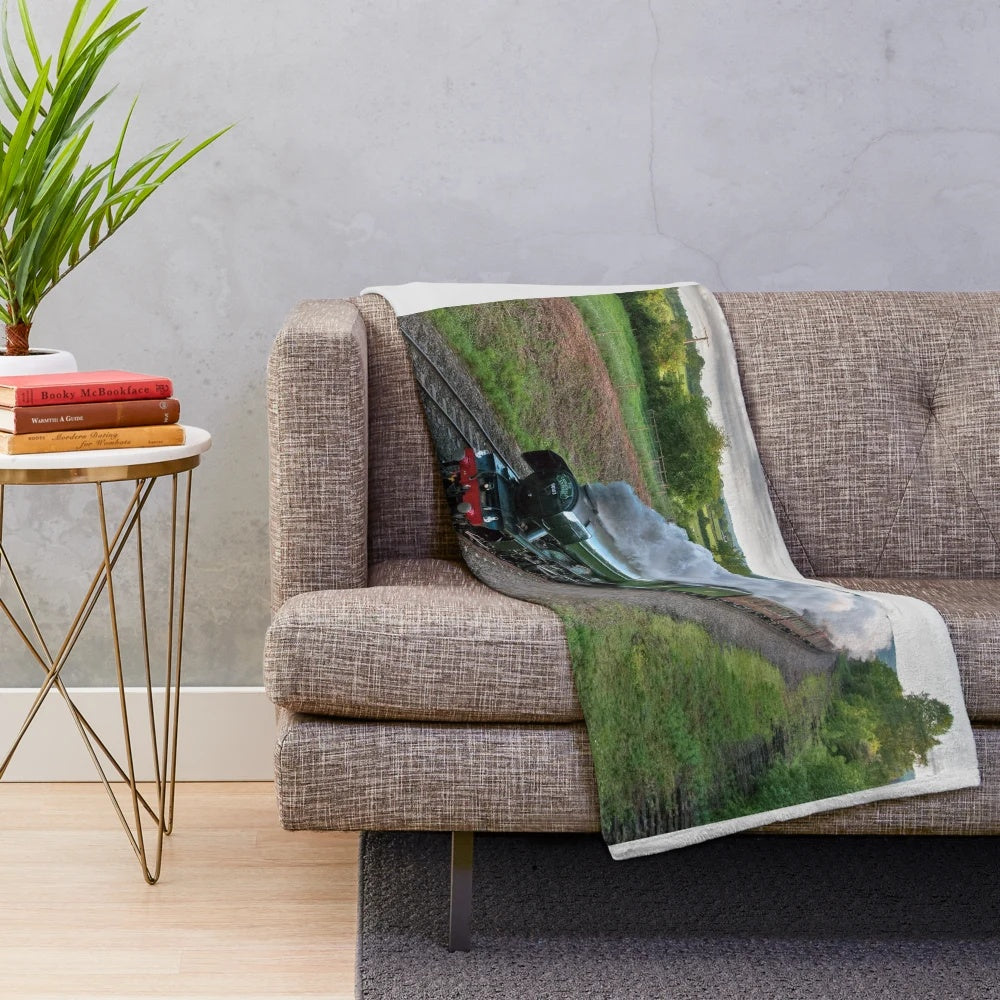 Vintage-Style Flying Scotsman Plush Blanket