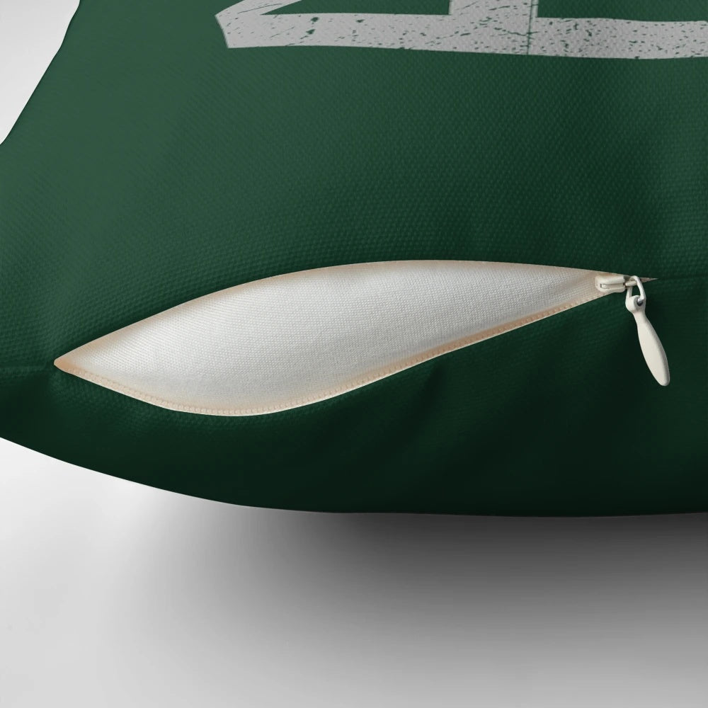 Vintage-style Green Bay Packers retro helmet-inspired decorative throw pillow