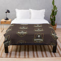 Vintage-style lacrosse plush blanket with team, sports, and cartoon design