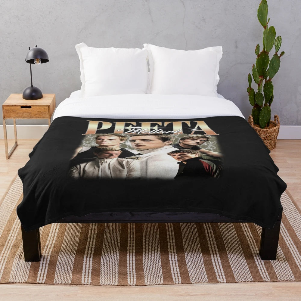 Peeta Mellark inspired vintage-style unisex plush blanket