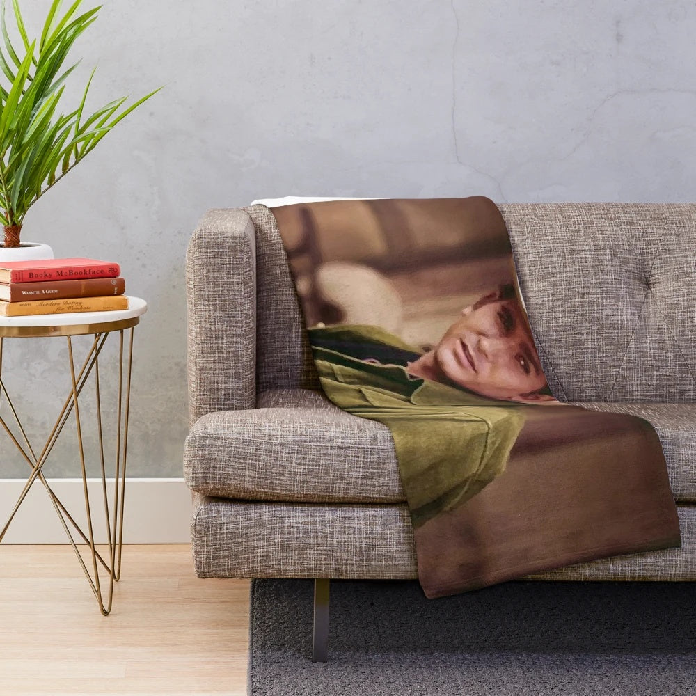 Vintage style plush blanket featuring classic western TV show design