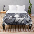 Vintage-style plush blanket with a minimalist design inspired by the film "The Lighthouse