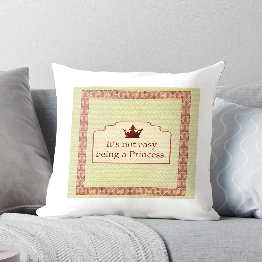 Vintage-style portrait pillow featuring Princess Margaret from the Netflix series The Crown