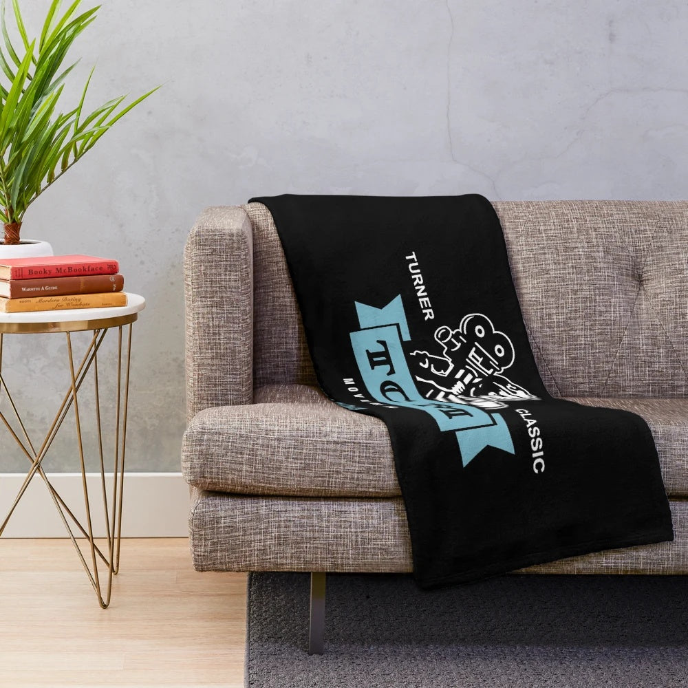 Vintage-style Turner Classic Movies plush blanket