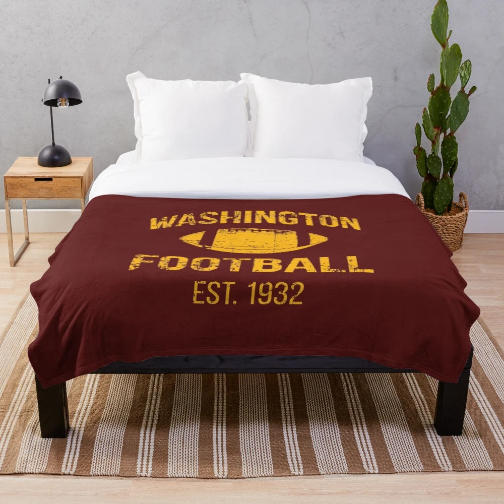 Vintage-style Washington Football Team plush blanket