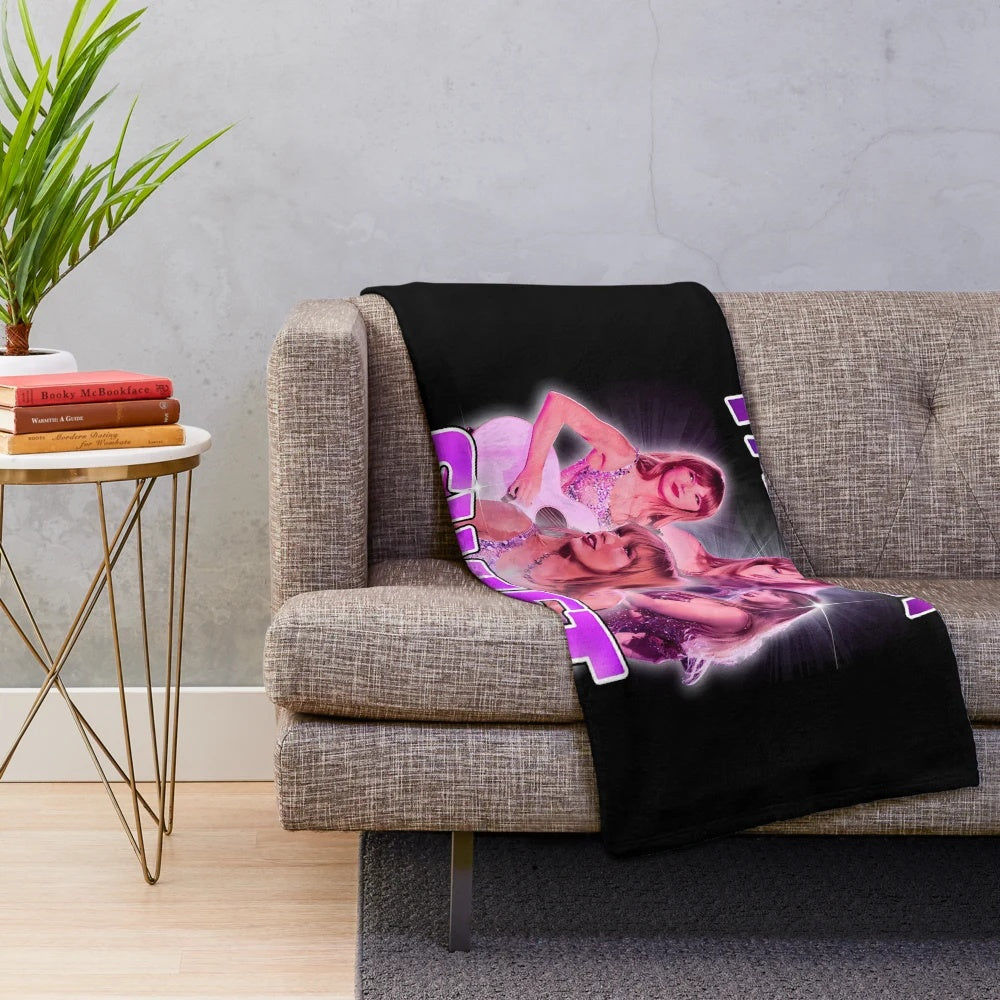 Vintage-style Taylor Swift inspired plush blanket