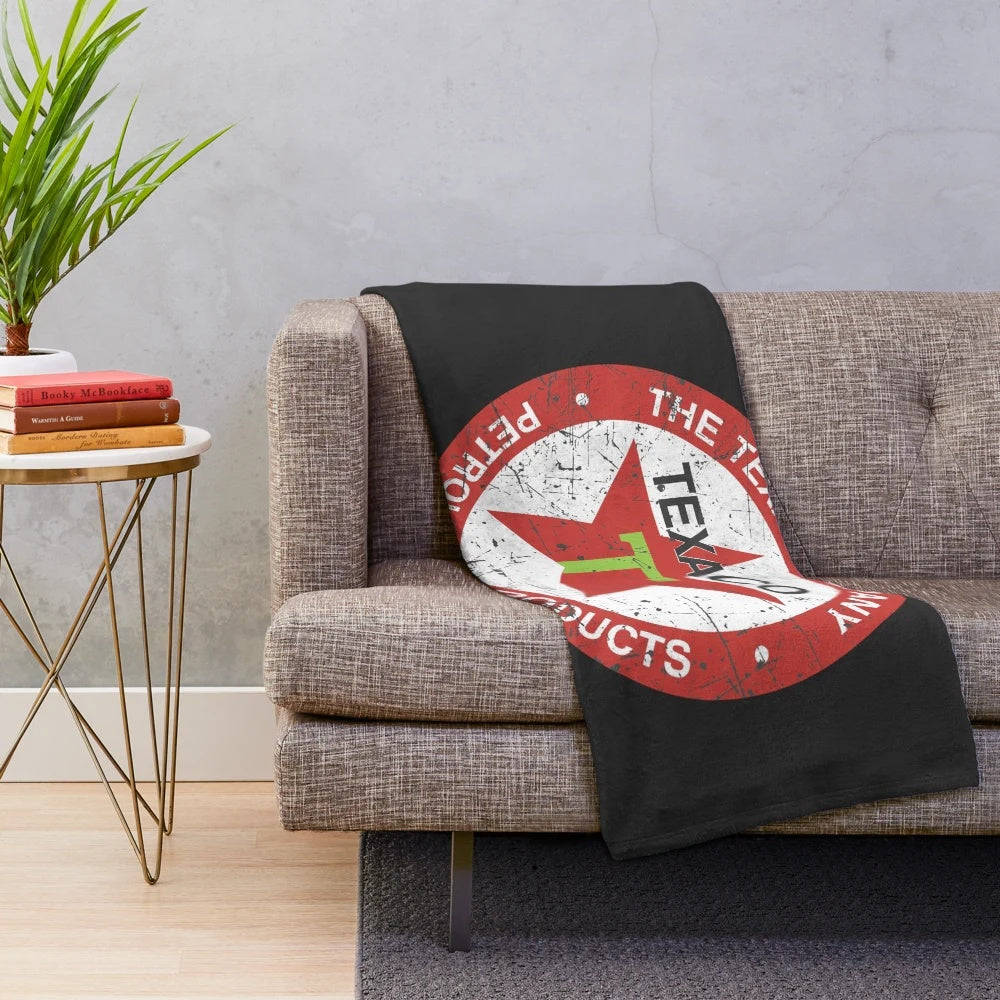 Vintage Texaco Oil Company Classic Plush Blanket