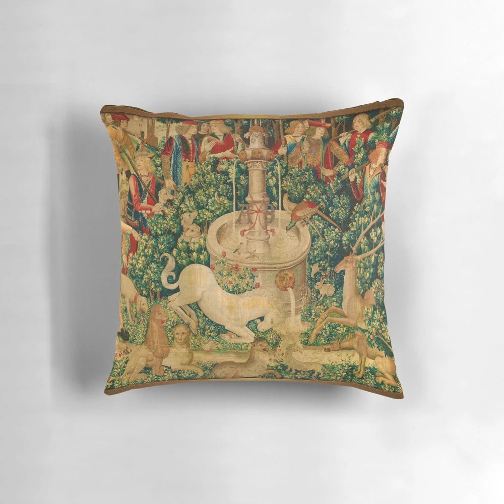 Vintage framed medieval unicorn tapestry wall art