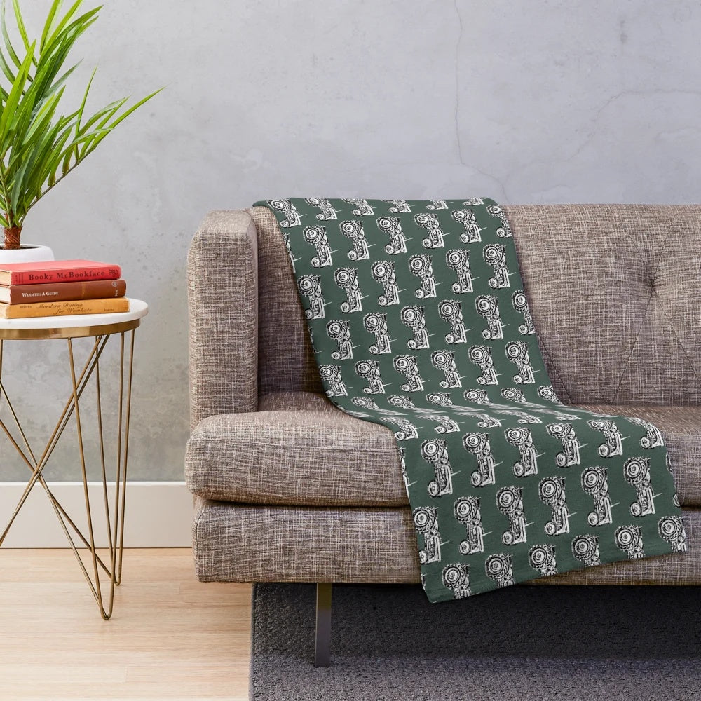 Vintage tractor inspired plush blanket