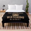 Vintage TV inspired plush throw blanket with Andy Griffith Show theme