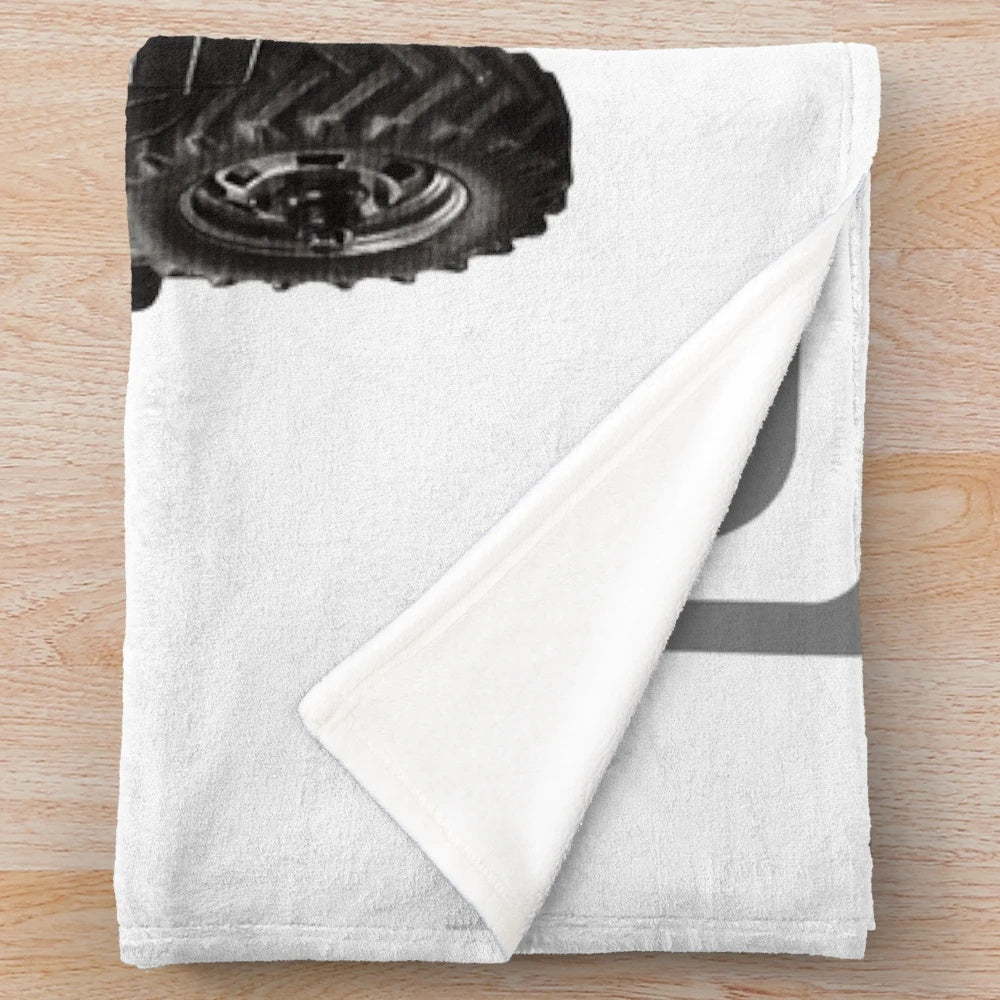 Vintage Unimog monster truck plush blanket