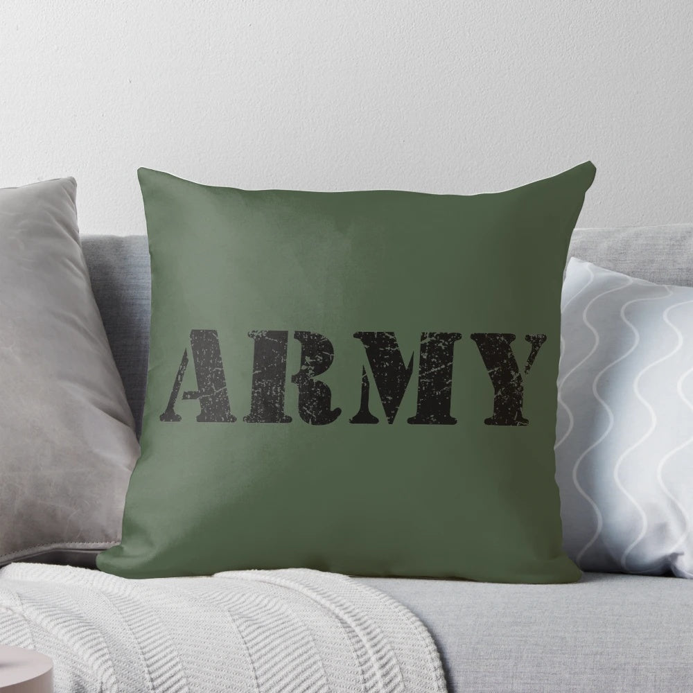 Vintage US Army Classic Military Logo Decorative Throw Pillow