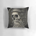 Vintage Viking Skull Beard Headphone Decorative Pillow