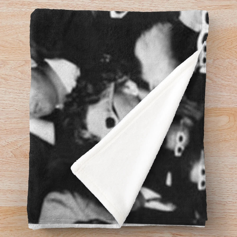 Vintage-inspired plush blanket featuring 'Walter Mitty' and LIFE magazine imagery