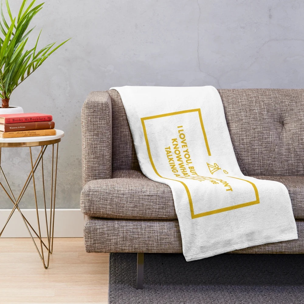 Vintage Wes Anderson inspired plush blanket featuring characters and themes from his iconic films