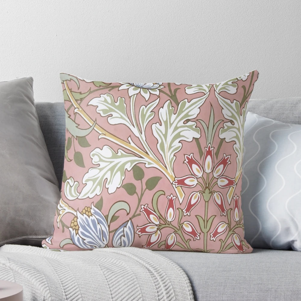 Vintage William Morris Floral Botanical Pattern Throw Pillow