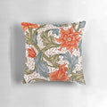 Decorative vintage-style William Morris floral pattern pillow