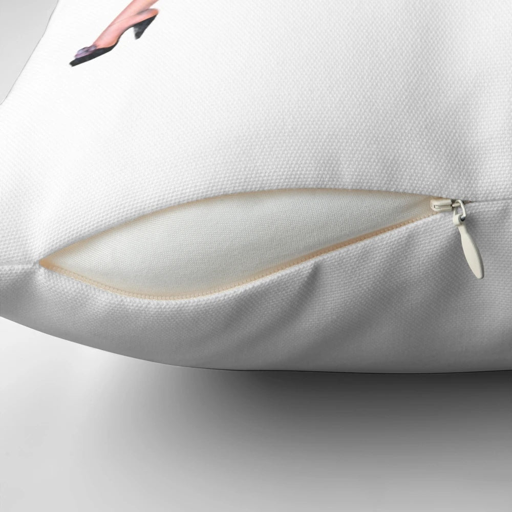 Vintage WWII bomber nose art inspired accent pillow