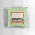 Soft, plush pillow featuring a classic vinyl record design