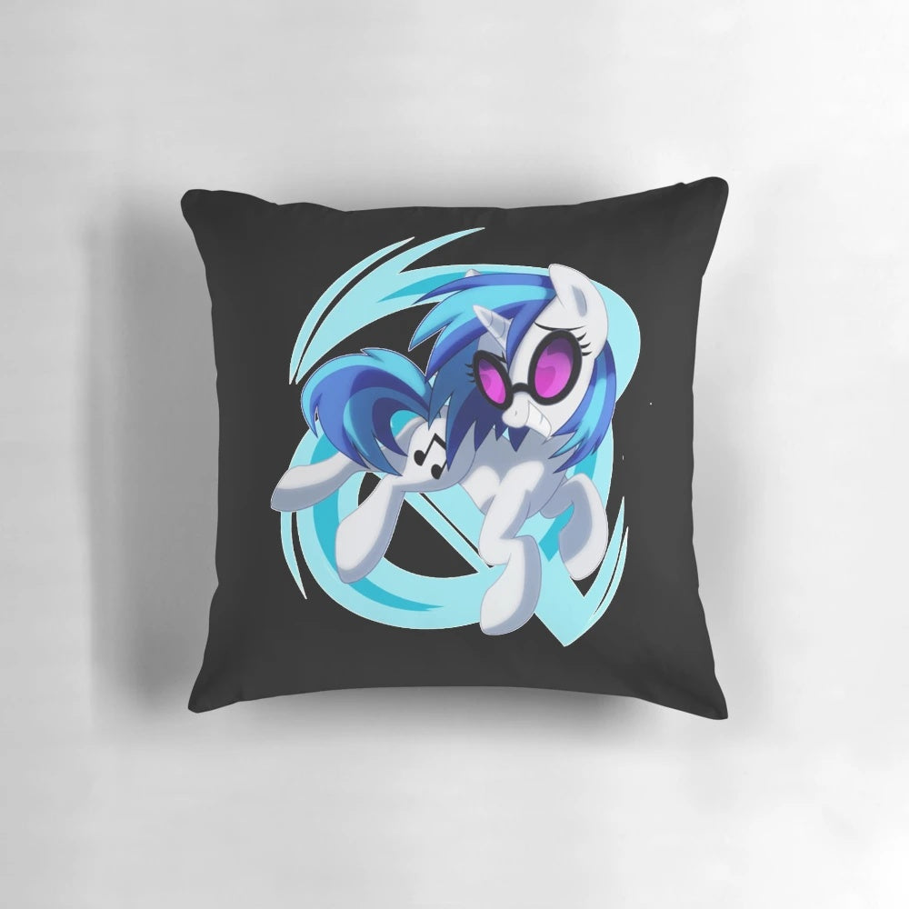 Vinyl Scratch Pillow - Cozy music-themed decorative throw pillow for living room, bedroom, or office